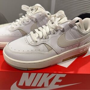 Women’s Nike Gamma Force Sneakers - White and Light Bone